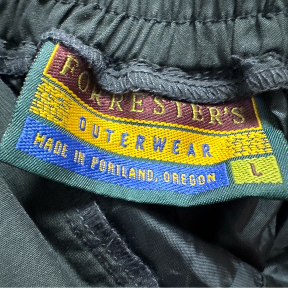 Vintage Forrester’s Outerwear Black Insulated Pants USA Made Ski Snow Gorpcore - Picture 2 of 7